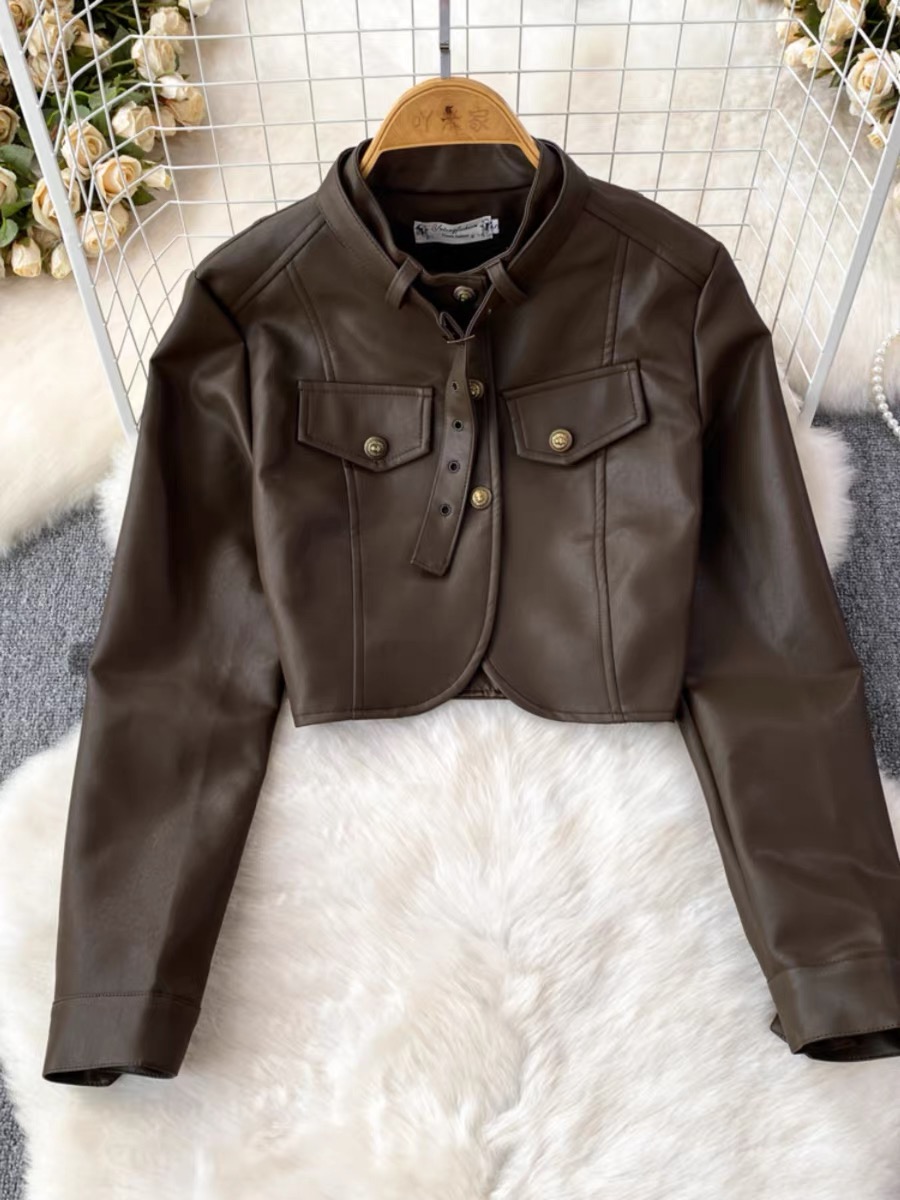A whole vibe leather jacket  LJ110