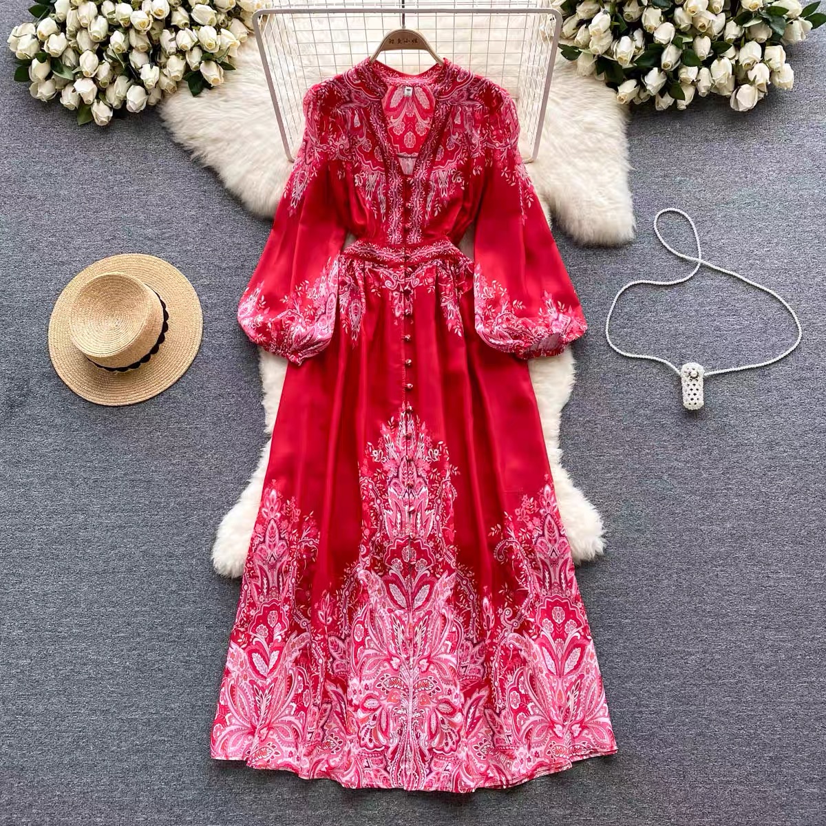Love me not print dress ED83