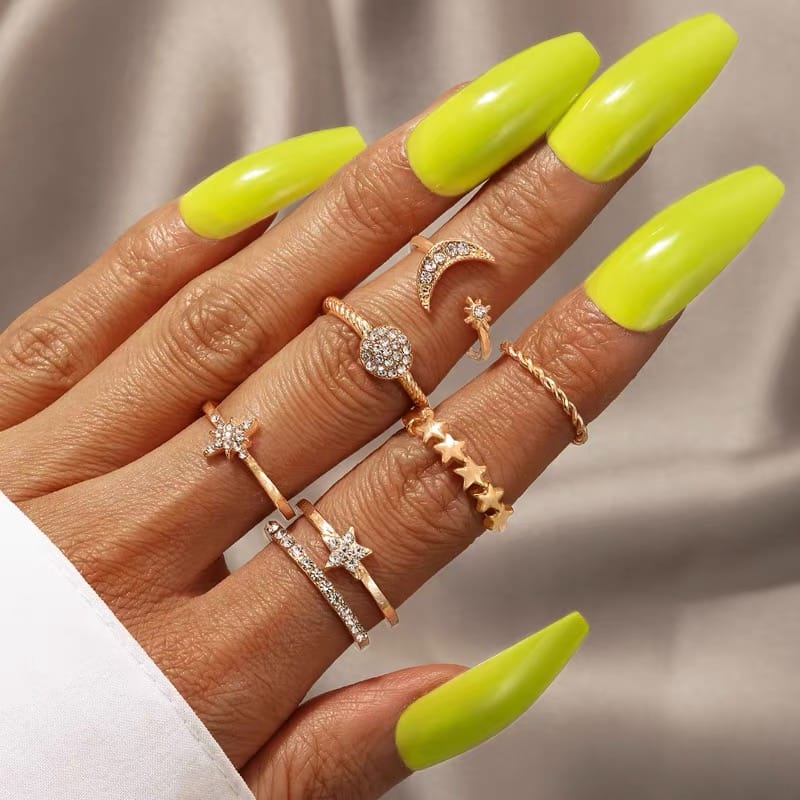 Vintage knuckle rings set JW144 image