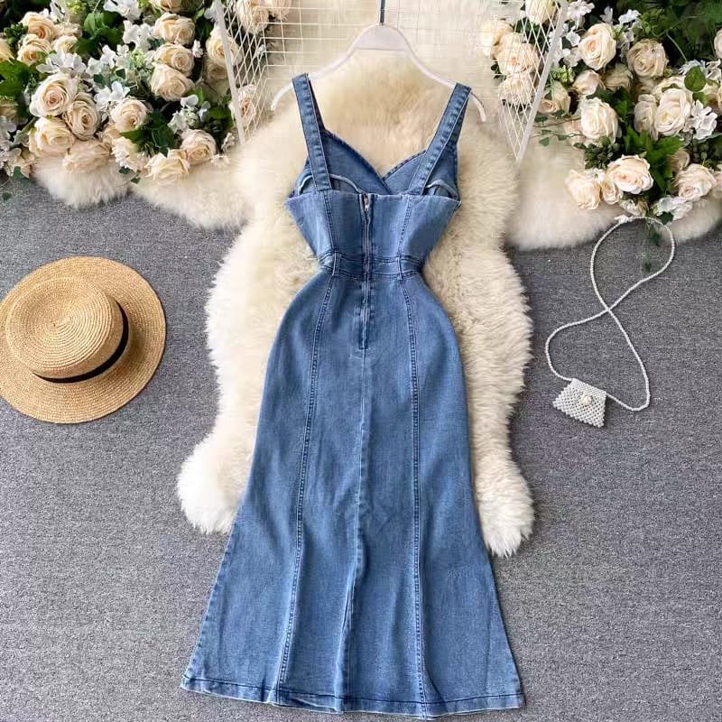 Want to be seen denim dress DD6 image