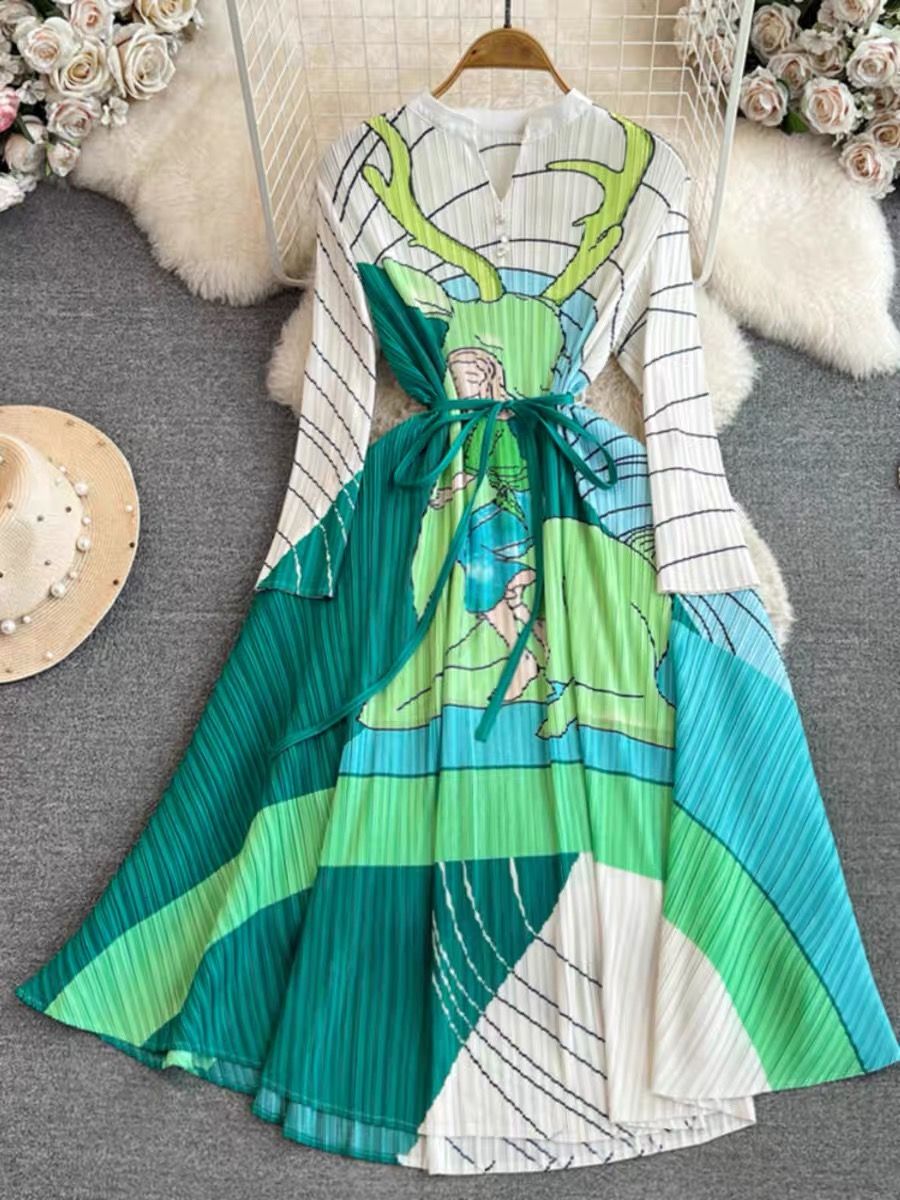 San Diego print dress FD438 image