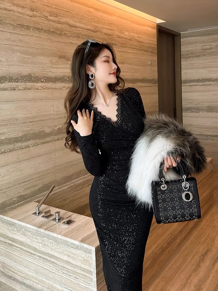 It’s going to be a long night lace dress FBC84 image