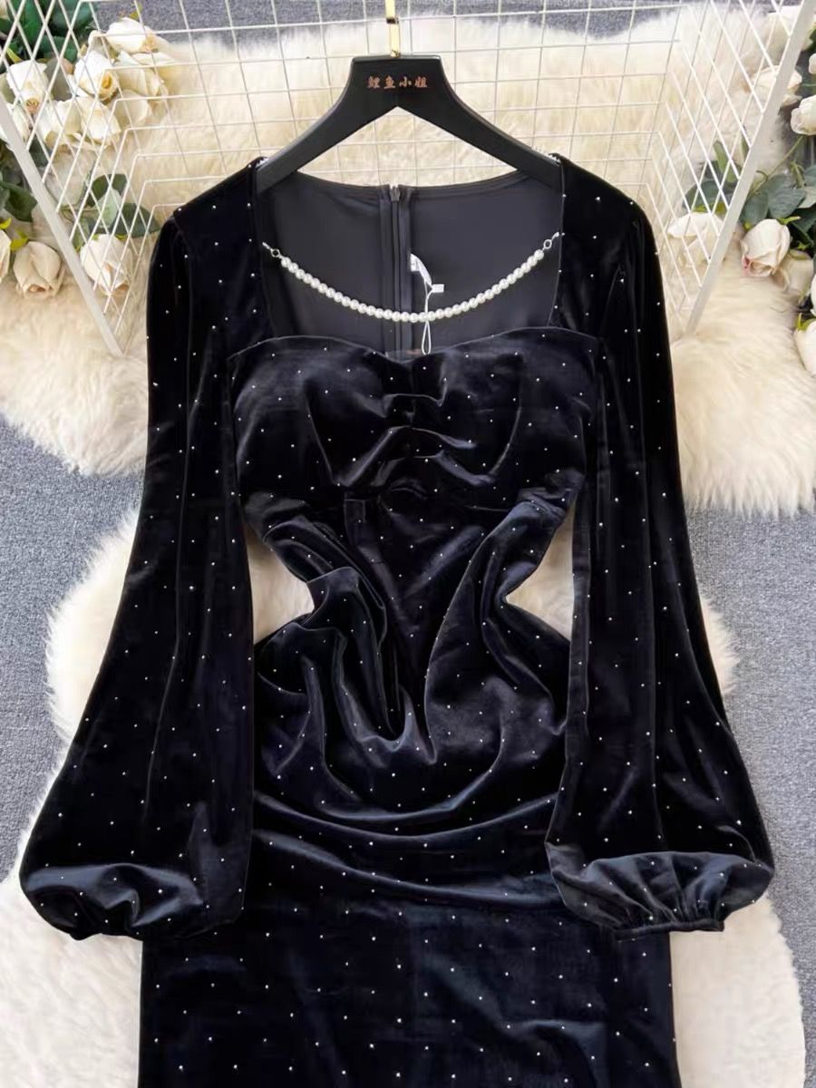 No lies velvet dress FD559 image