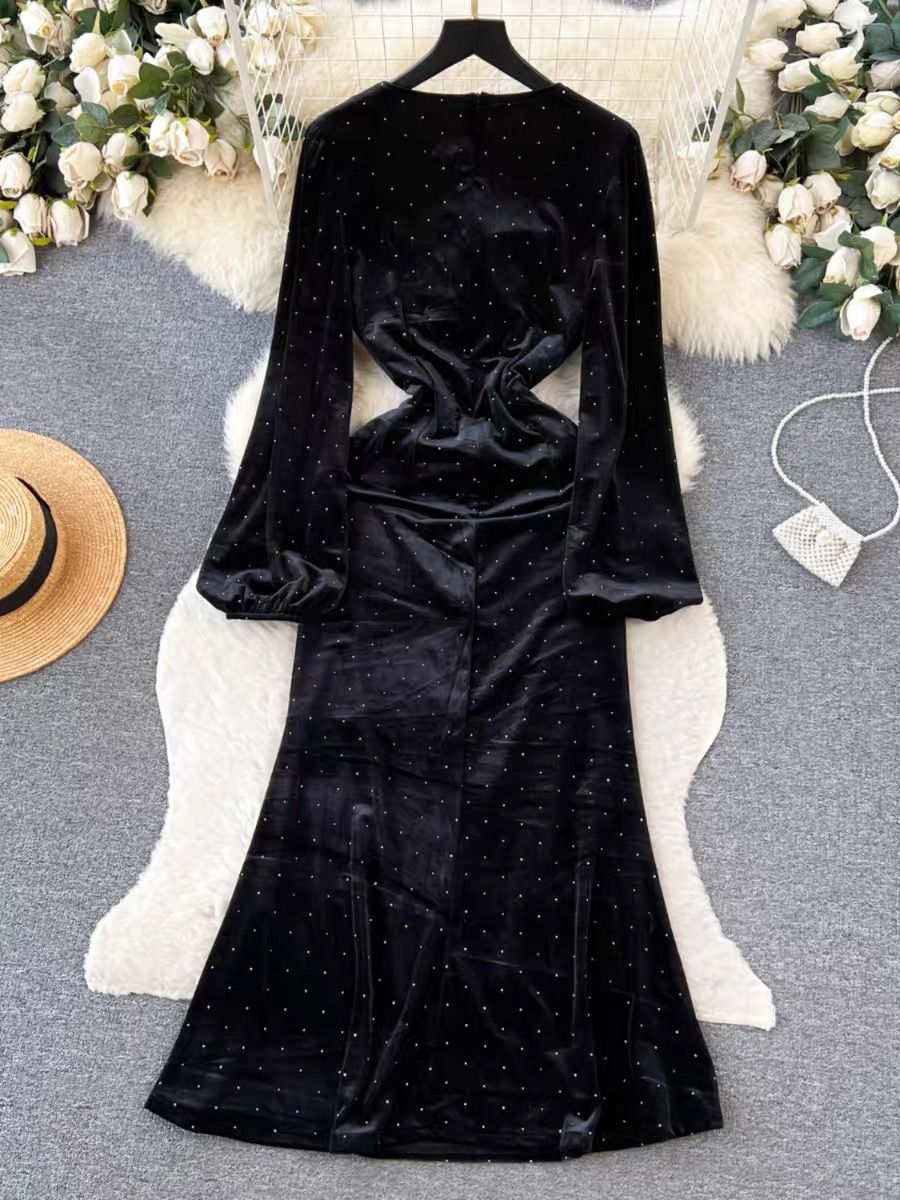 No lies velvet dress FD559 image