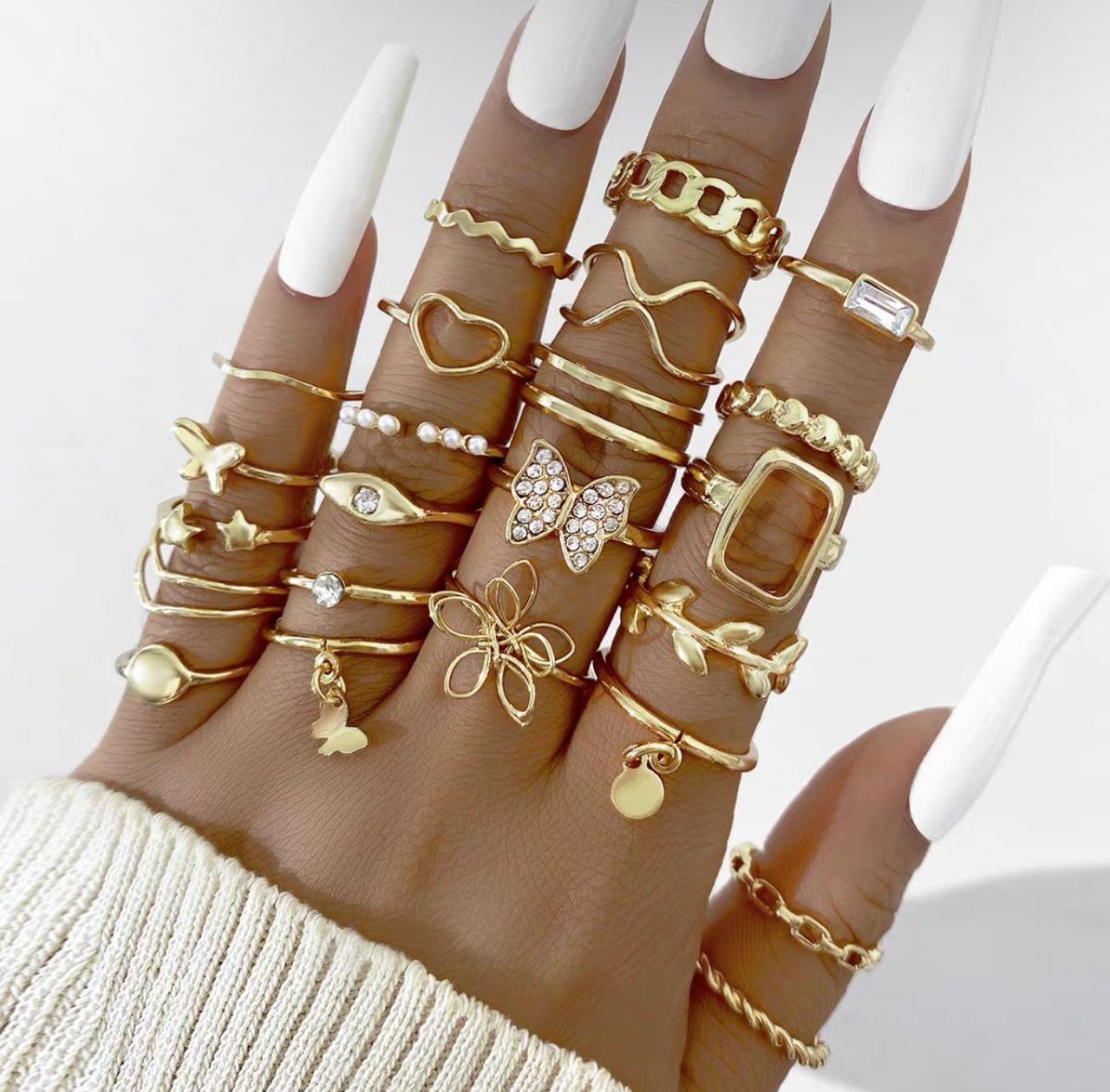 Luxury babe knuckle rings JW168 image