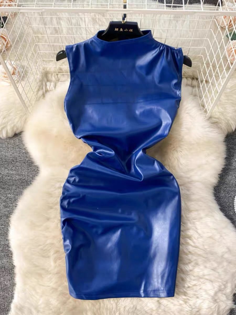 Time is right dress leather dress CBC460 image