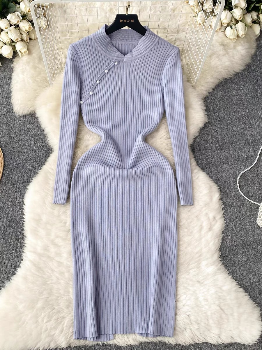 Eve no Adam knitted pearl gown KBC107