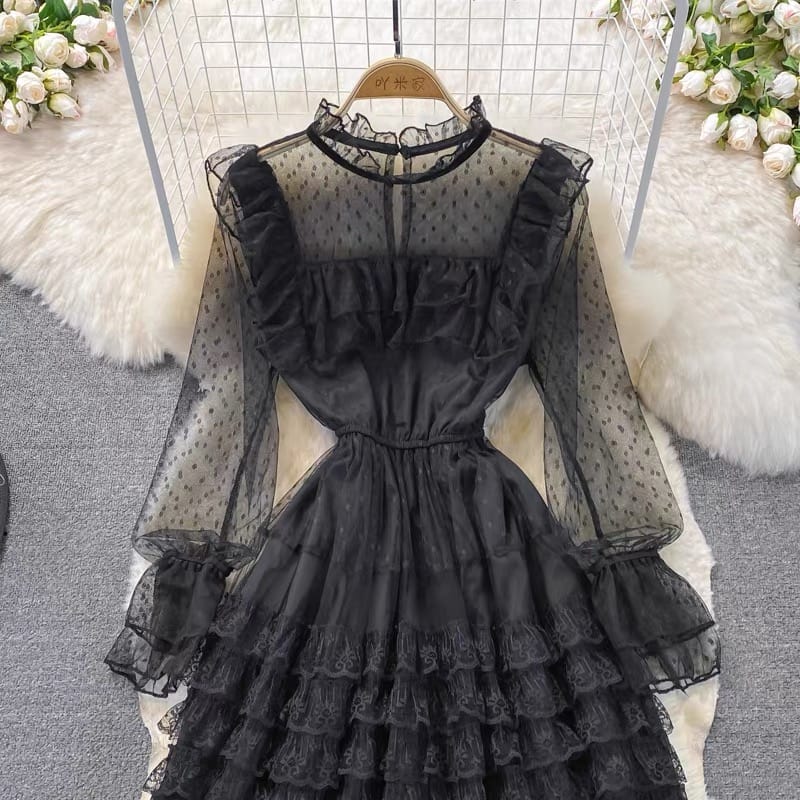 No more lies ruffle dresses FD286 image