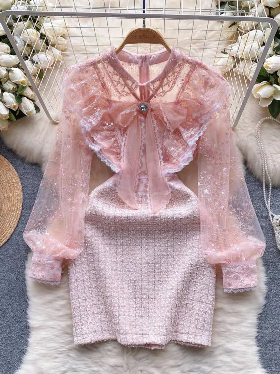 Crystal clear persuasion woolen dress FD523 image