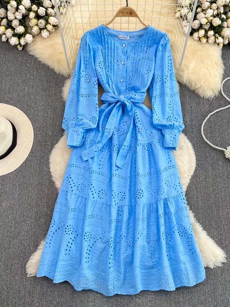 Lace gem dress & belt CD275