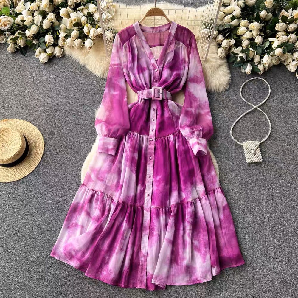 Nataly print dress CD253 image