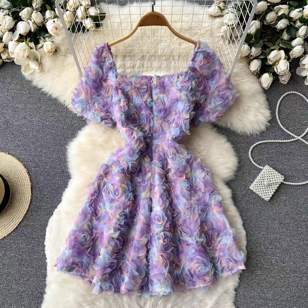 Stay chic floral mini  dress CD98 image