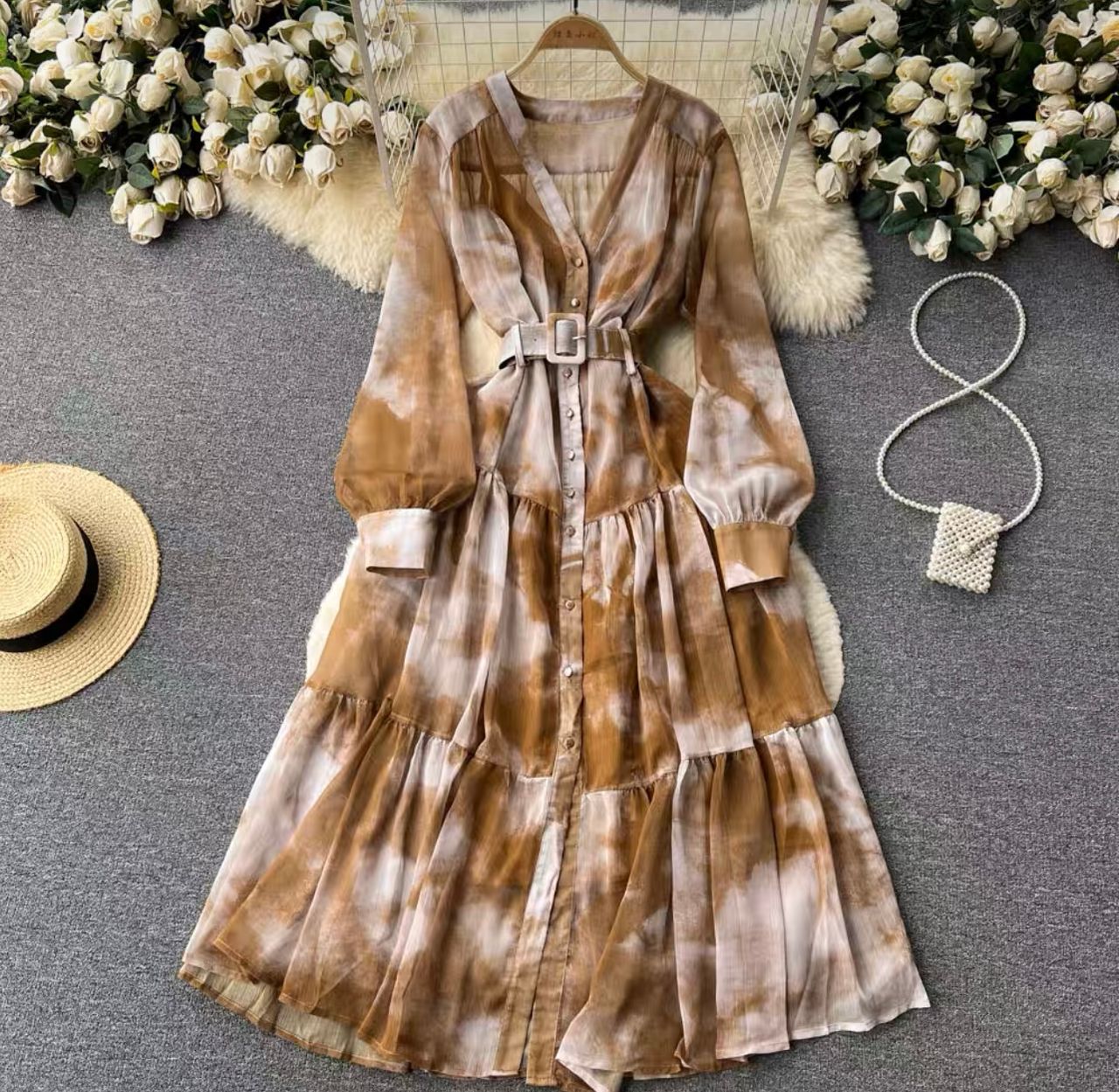 Nataly print dress CD253 image