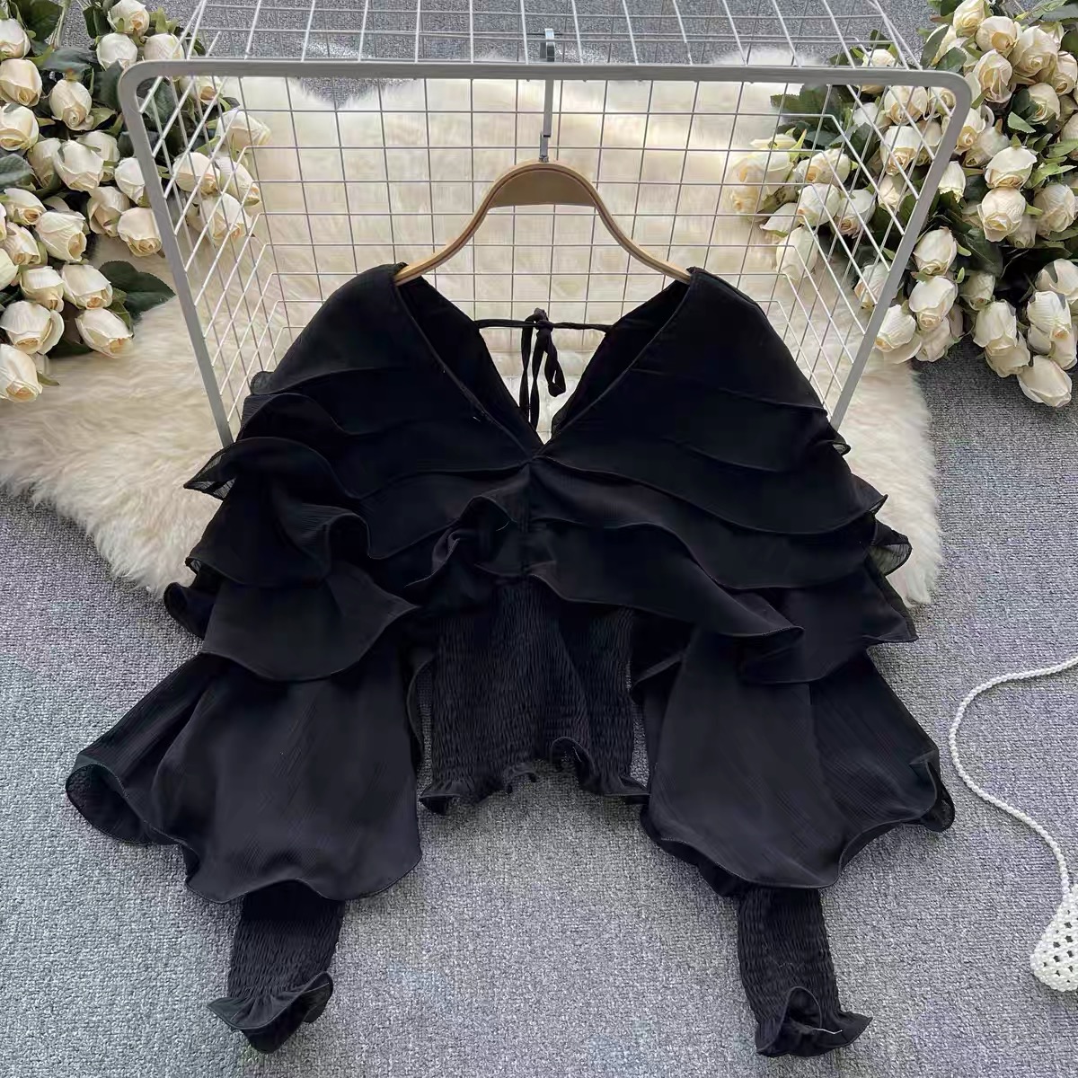 Girl on fire ruffle top TZZ655 image