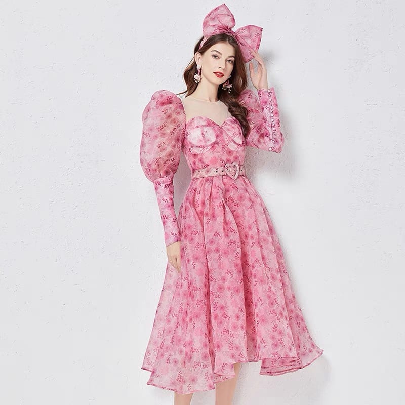 Birthday girl dress & hair bow FD75 image