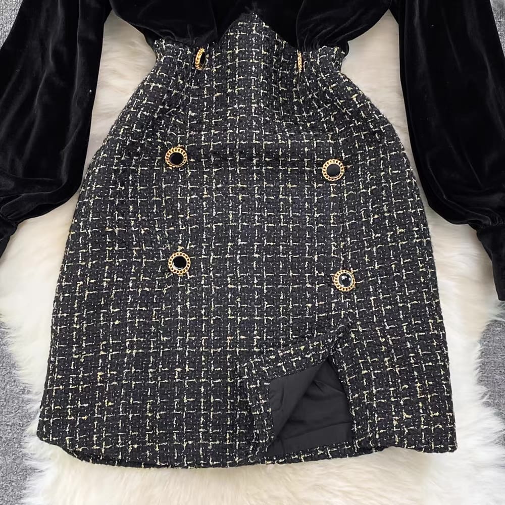 In control motto woolen dress FD103 image