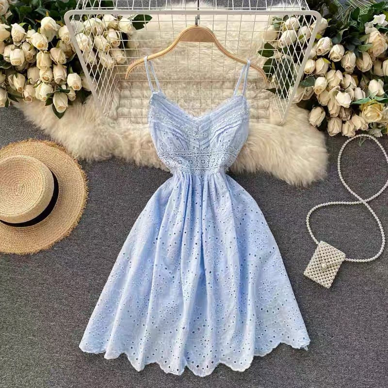 Petite summer lace dress CD416 image