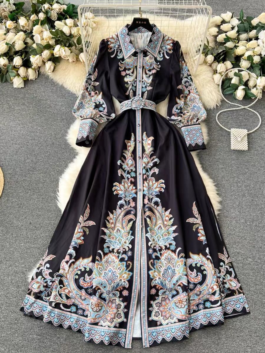 Fun night out print dress ED189 image