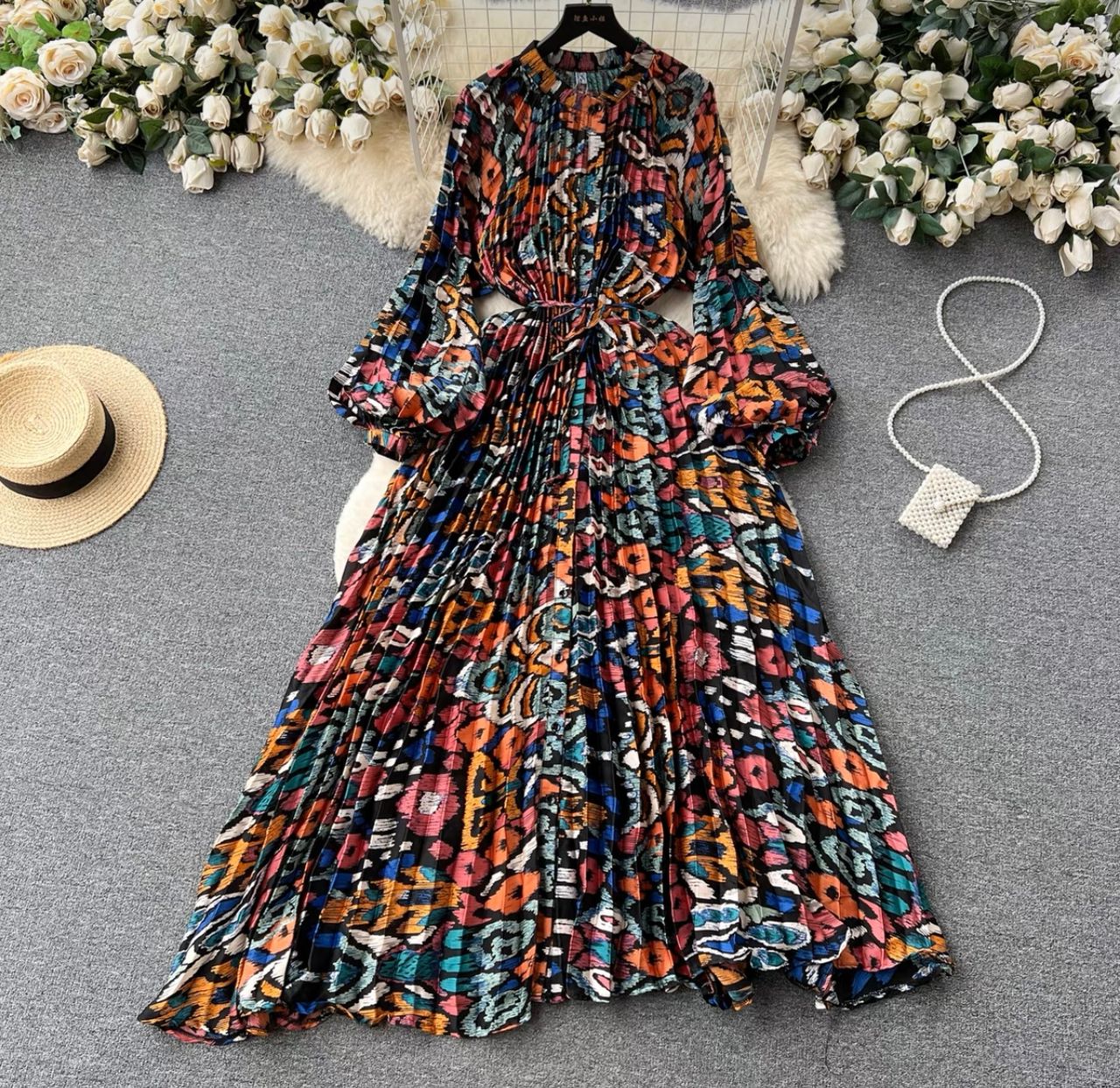 Cute but spoiled print dress FD215 image