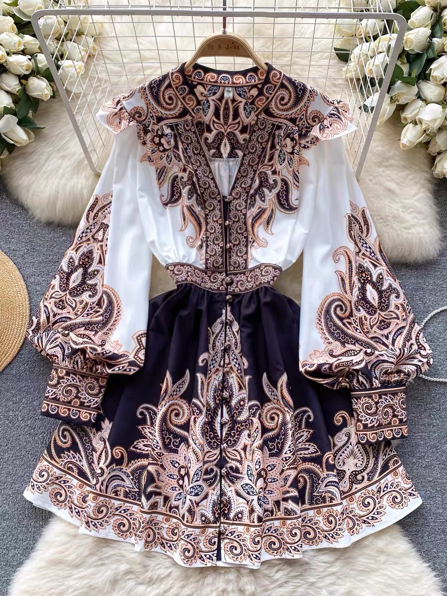 Nadia print dress ED99