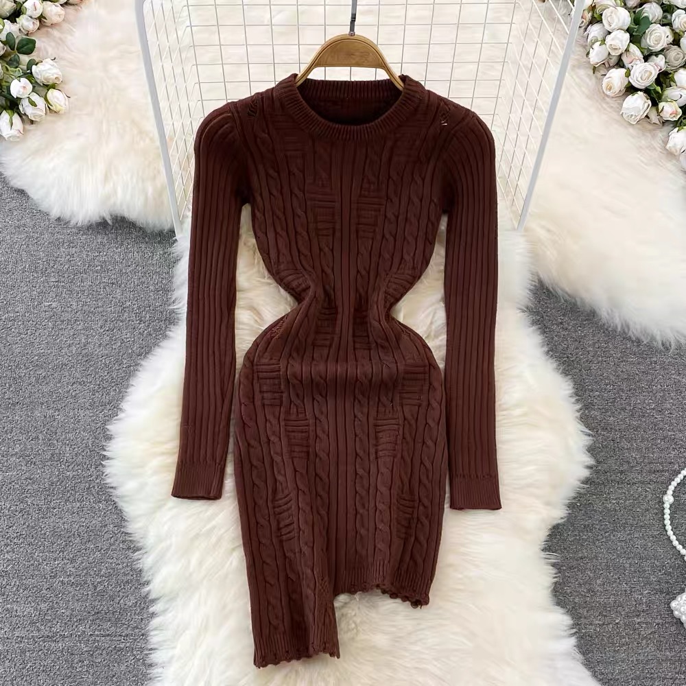 Champagne body knit gown KBC35 image