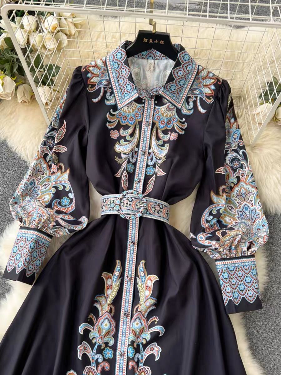 Fun night out print dress ED189 image