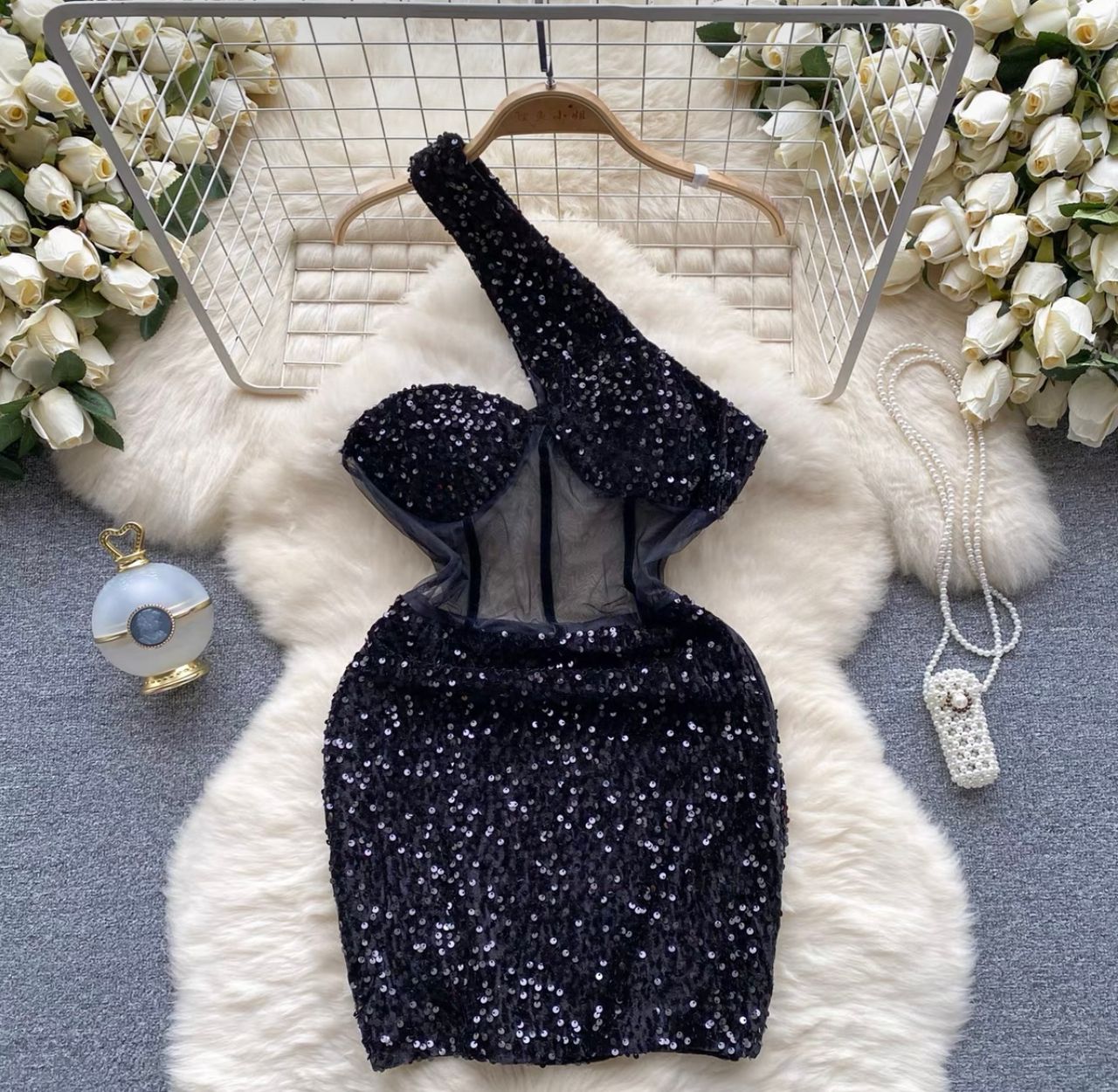 Cheers to the celebrant sequin dress EBC75 image