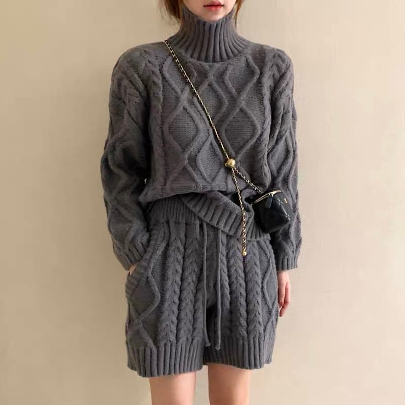 Heat wave cut off knitted set TPZZ3443 image