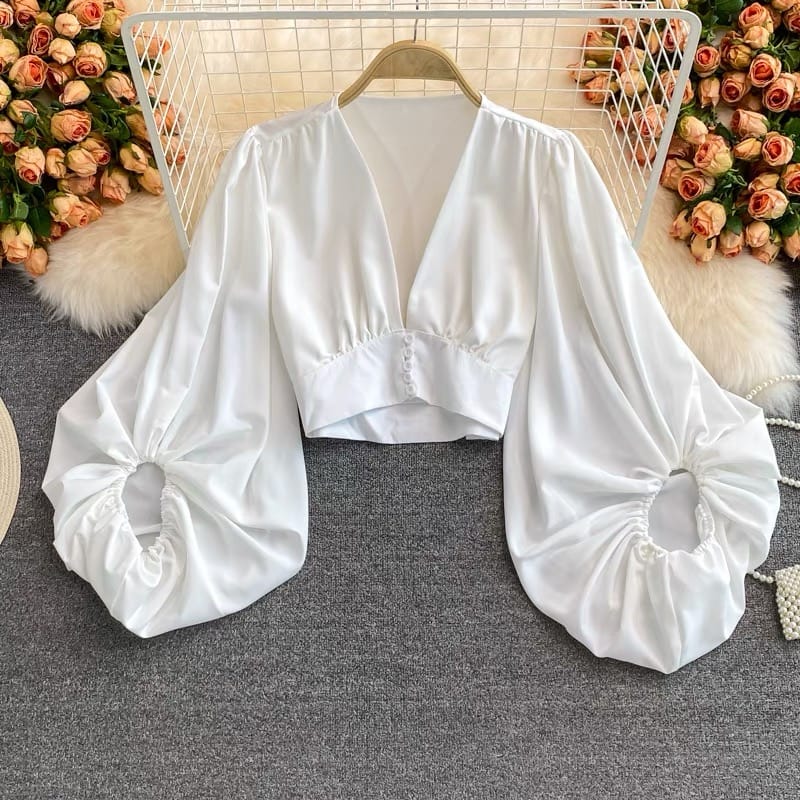 Forever a baby girl ruffle sleeves blouse BE114 image