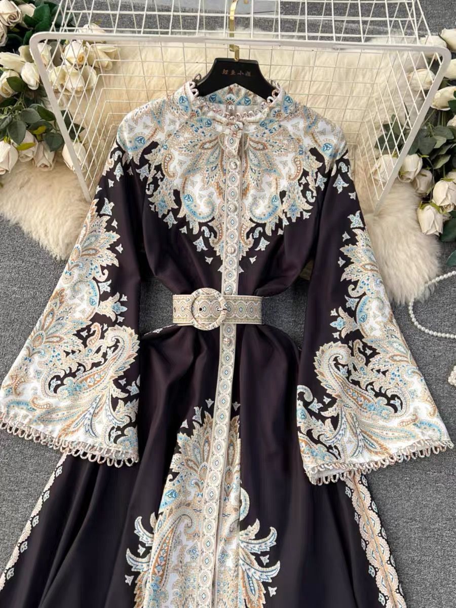 In my fun era print dress ED112 image