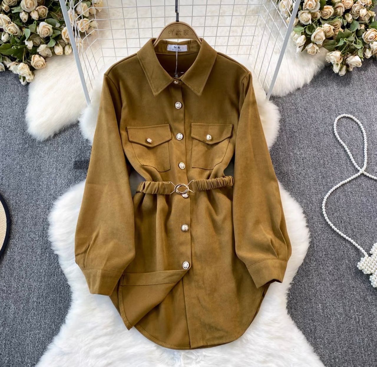 Made for a princess corduroy designer shirt dress  SDZZ862 image