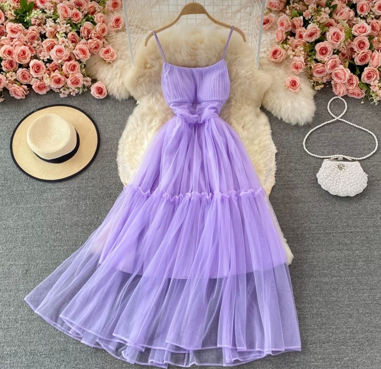 Empire shade mesh dress CD168 image