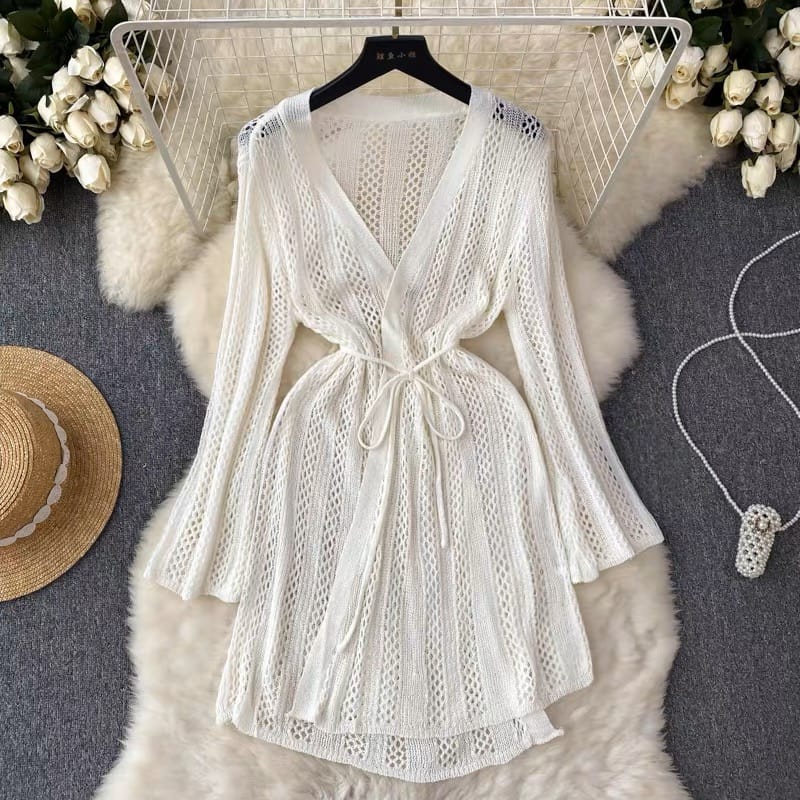 Always party crochet wrap dress KD118 image