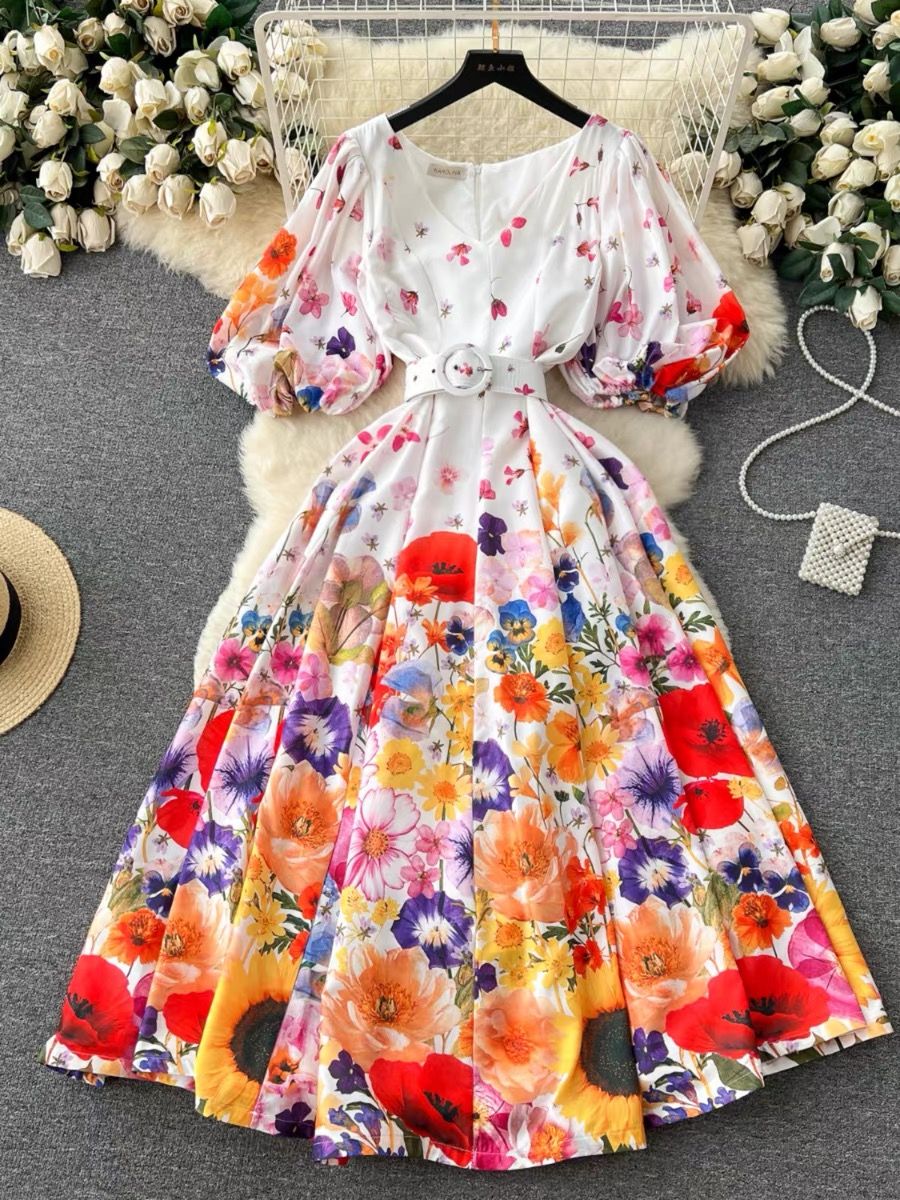 Give reaction floral dress FD221 image