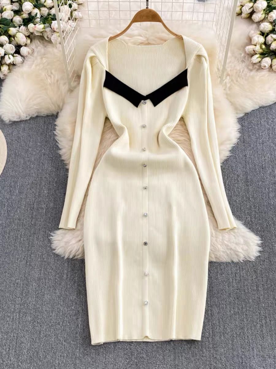 Heart made of gold knitted dress KBC136 image