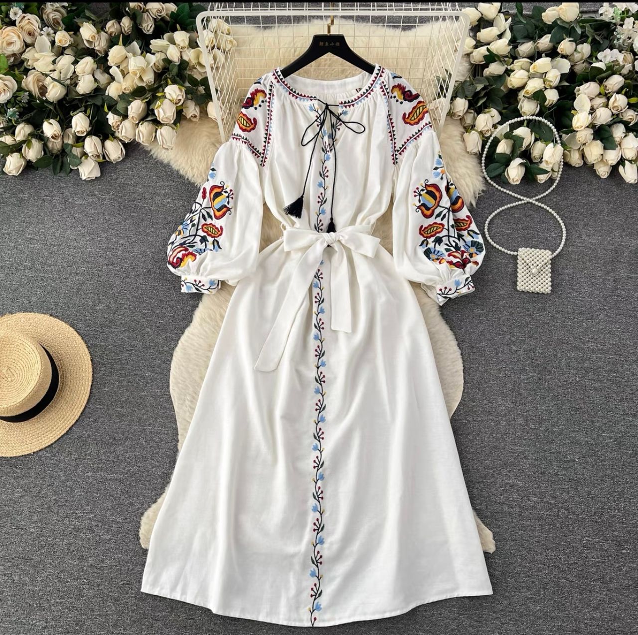Always extra embroidery dress CD472 image