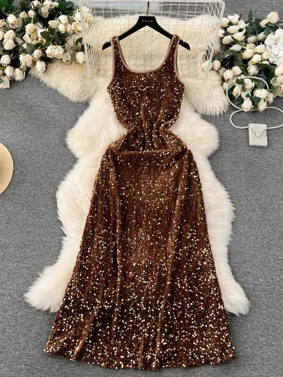 Giving mixed feelings sequin dress EVD122 image