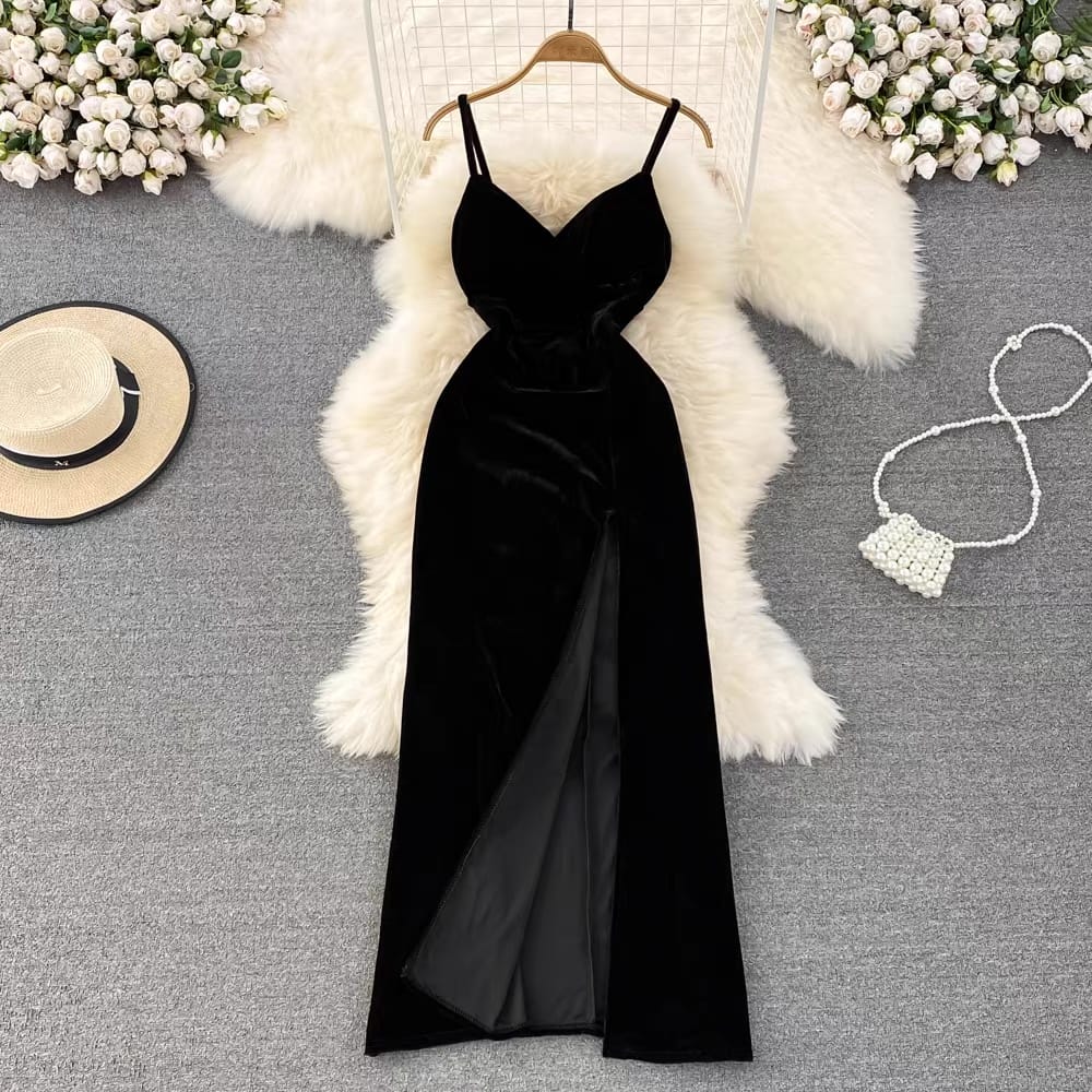 Everyday glam suede gown CBC64