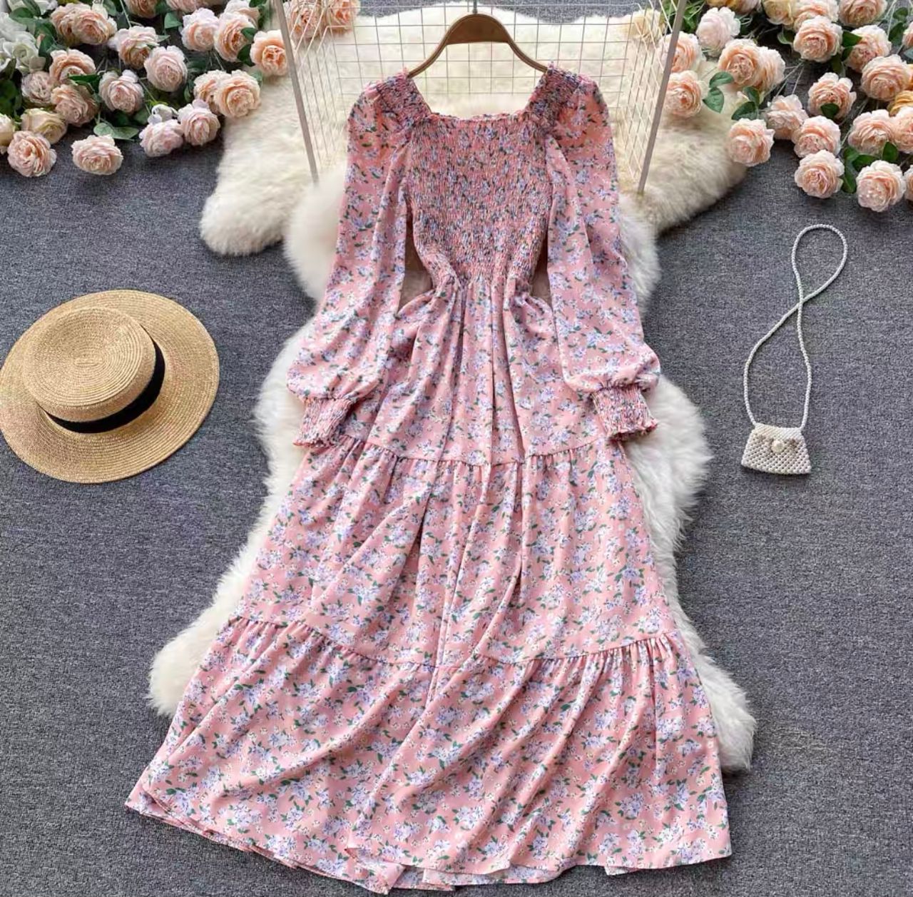 Picnic with the BFF floral dress CD43 image