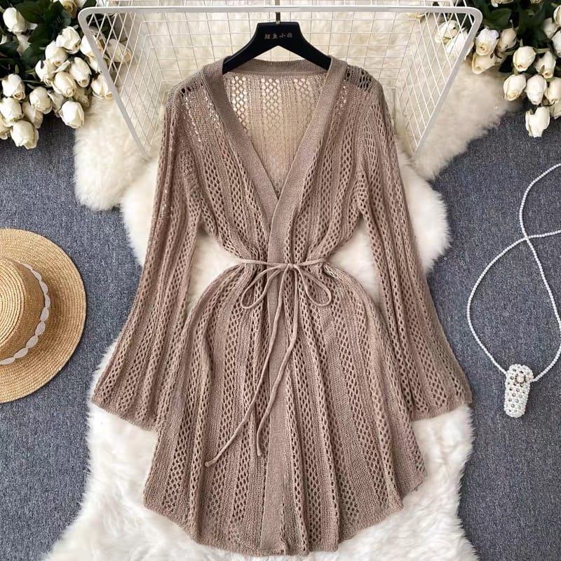 Always party crochet wrap dress KD118 image