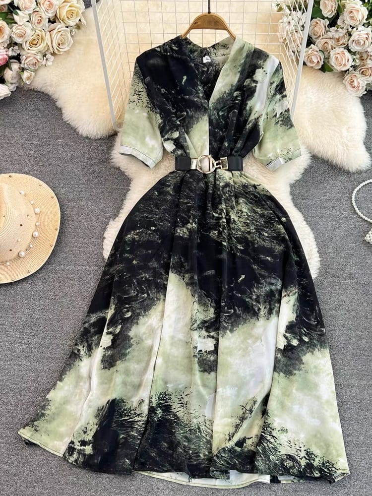 Exotic babe luxury dress & belt CD331 image