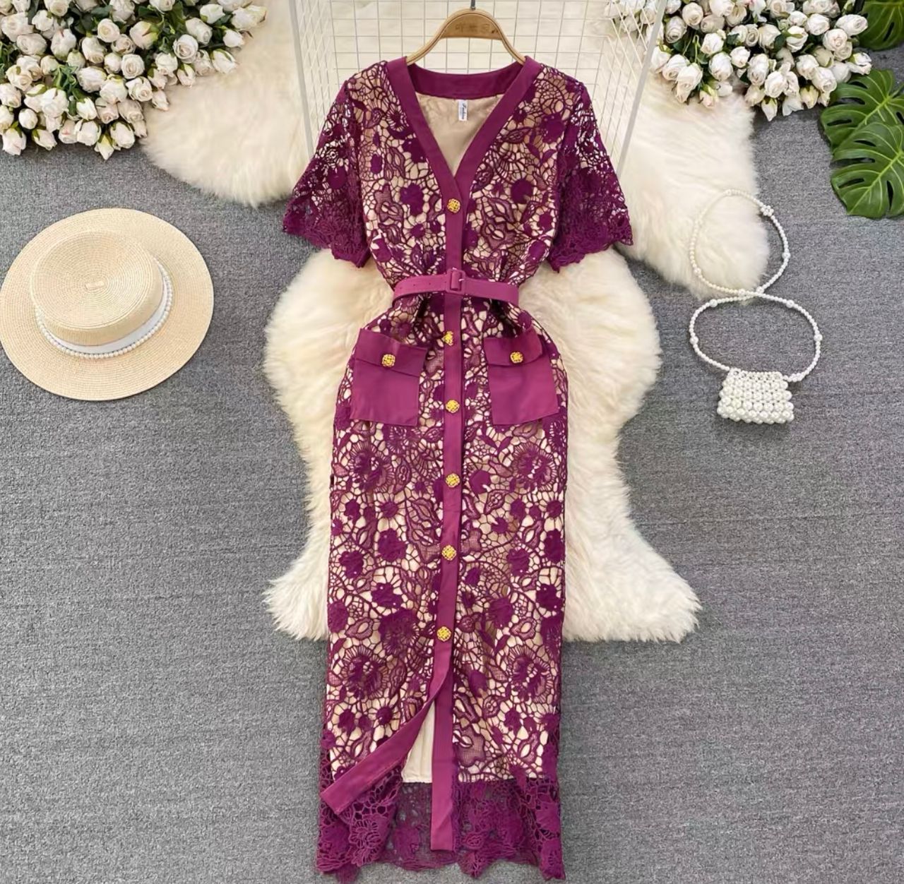 Wifey luxury lace dress FBC28 image