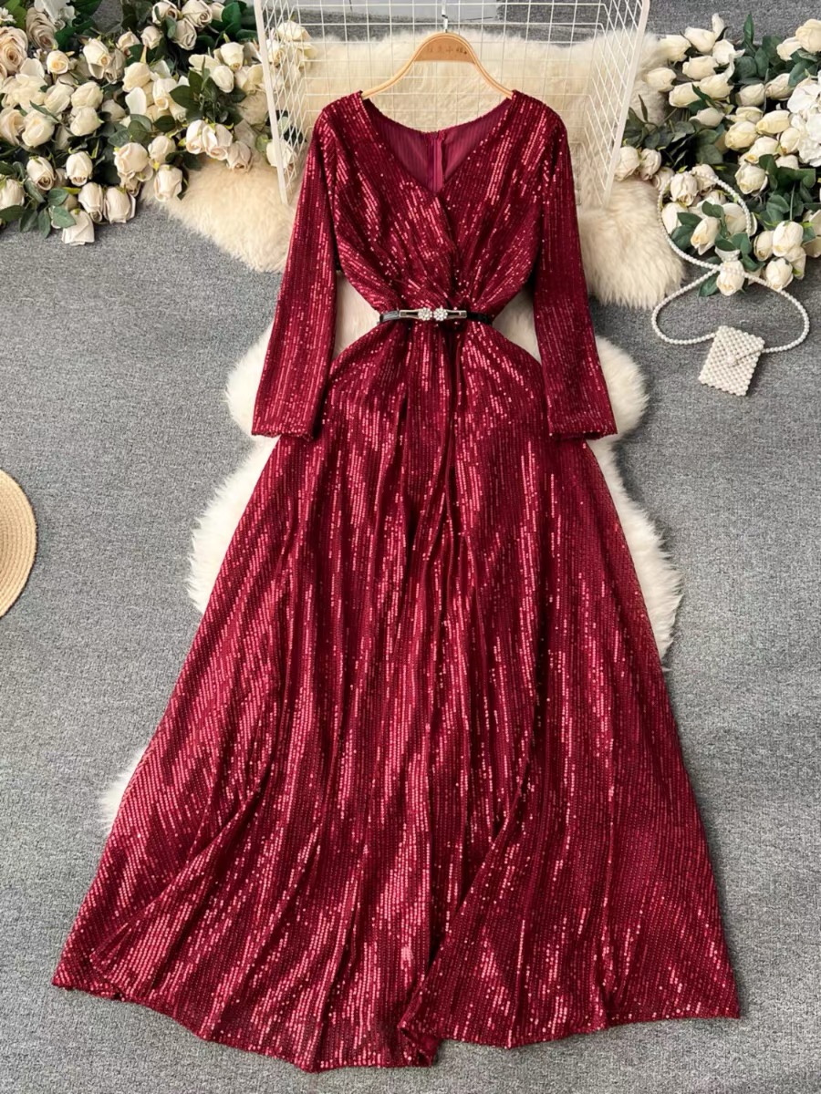 Feeling groovy shinny  dress EVD140