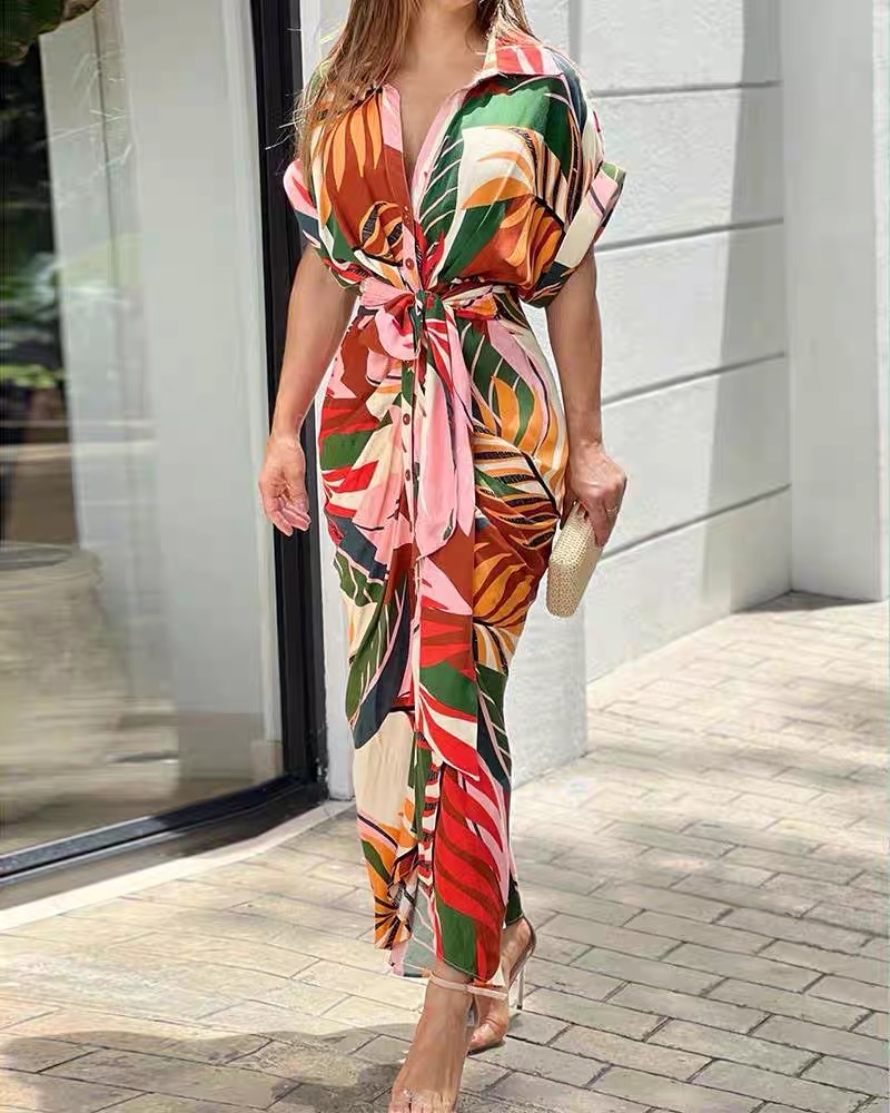 A night dinner for me print dress CBC157 image