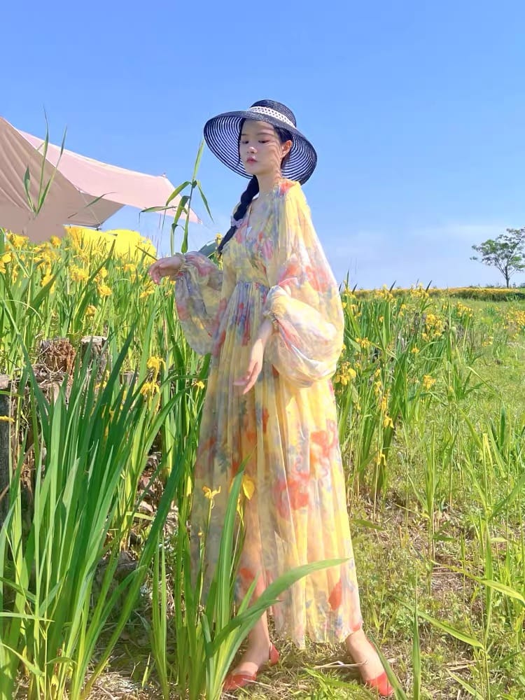 Breaking slay print dress CD67 image