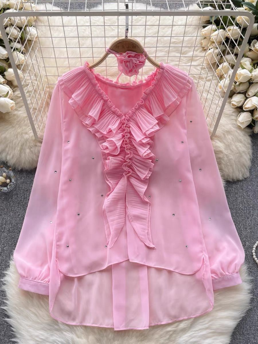 Amelia ruffle blouse BE213 image