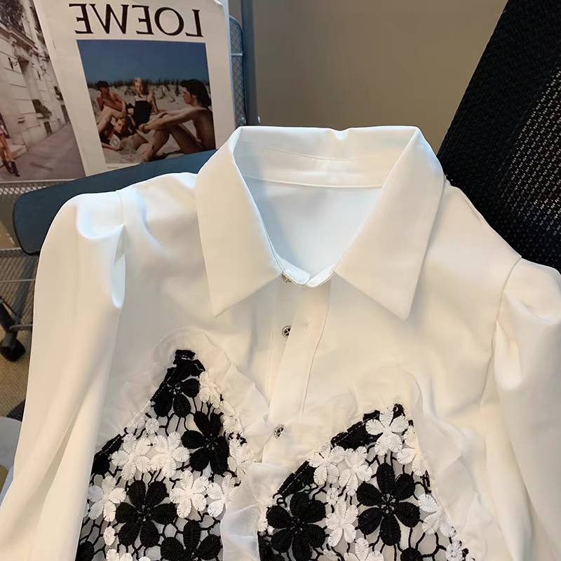 Floral trend crop shirt SDZZ517 image