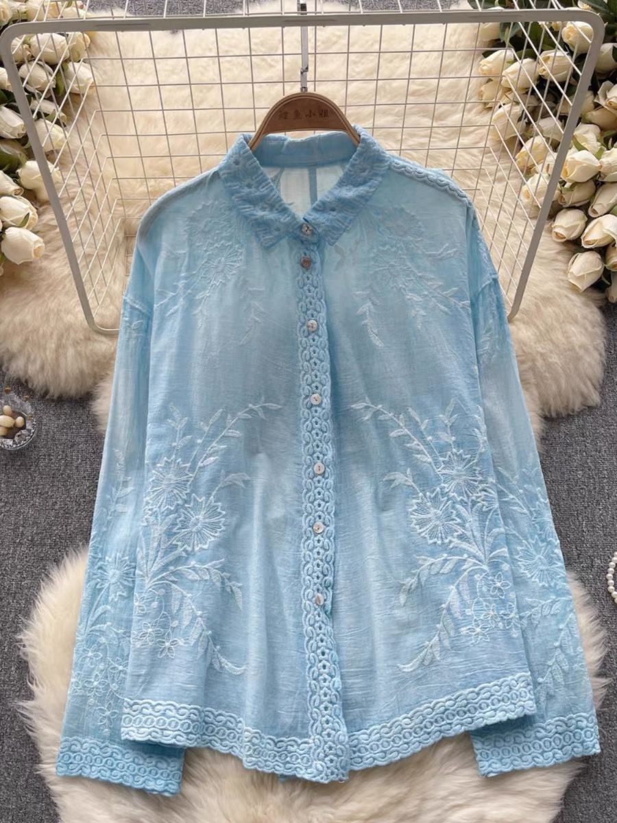 Olea embroidery blouse BE219 image