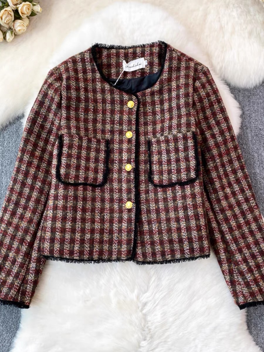 In transit plaid blazer BL138
