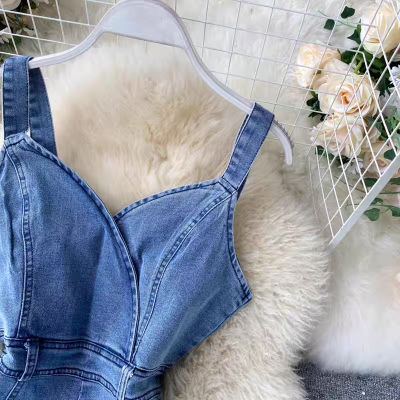 Want to be seen denim dress DD6 image